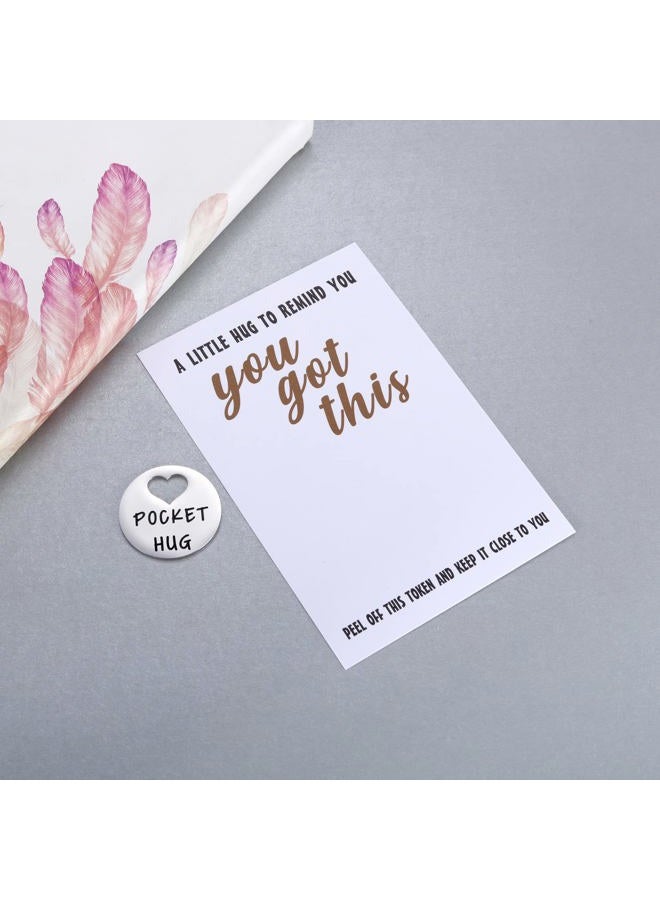 MIXJOY You Got This Pocket Hug Token & Greeting Card for Friends Family, Think of You Missing You Gift, Positivity Cheer Up Gift for Him Her, Sengding a Hug Gifts - Image 2