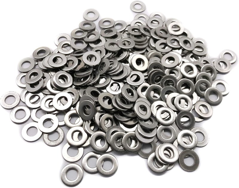 NACX M4 Flat Washer, 304 Stainless Steel, 4mm ID, 9mm OD, 0.8mm Thickness, Plain Finish, for Bolt and Screw (Pack of 300) - Image 1