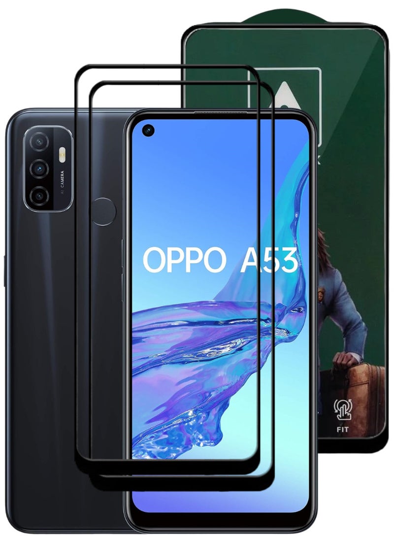ACLIX 2 Pieces Antistatic ESD Dustproof Premium Quality High Definition Tempered Glass Screen Protector Designed For Oppo A53 - Image 1