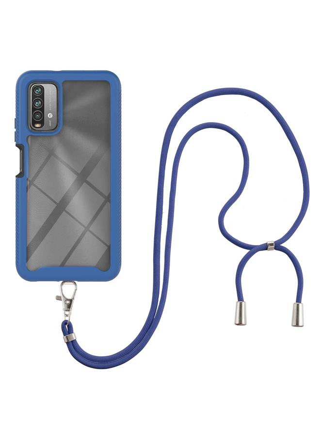 The Bros Case For Xiaomi Poco M3 / Redmi Note 9 4G / Redmi 9 Power / Redmi 9T Starry Sky Solid Color Series Shockproof PC + TPU Protective Case with Neck Strap