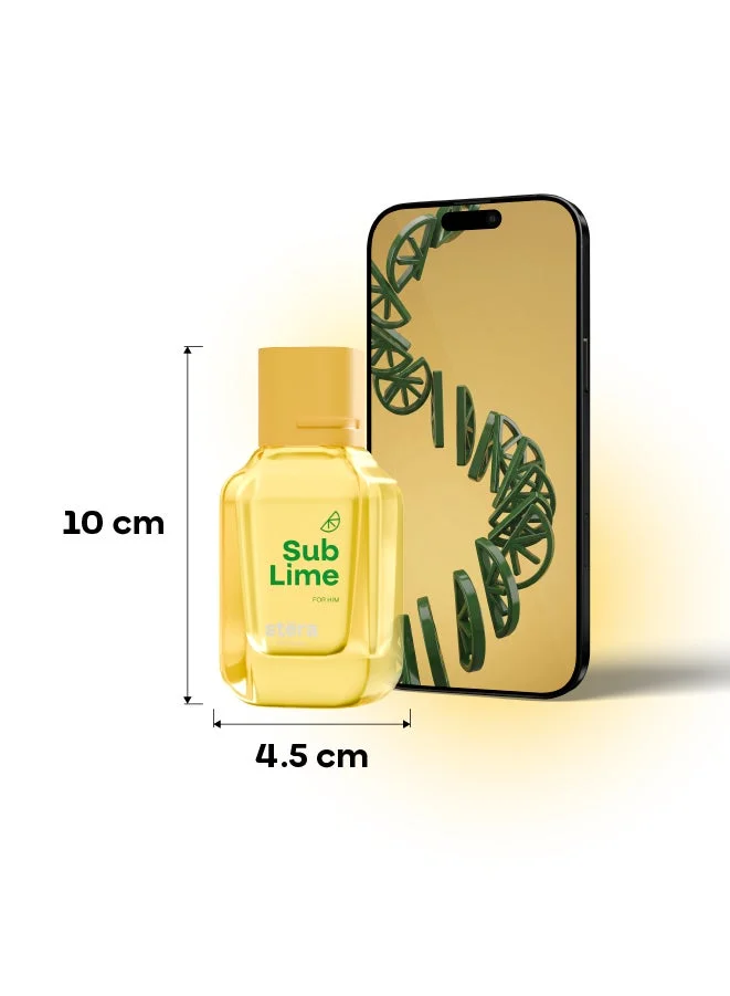 Stera Perfume SUB LIME SUB LIME Perfume For Men | Eau De Parfum - 50ml | Long Lasting Spicy Scent | Premium Quality Travel Size Men's Fragrance for Men | Best Price UAE