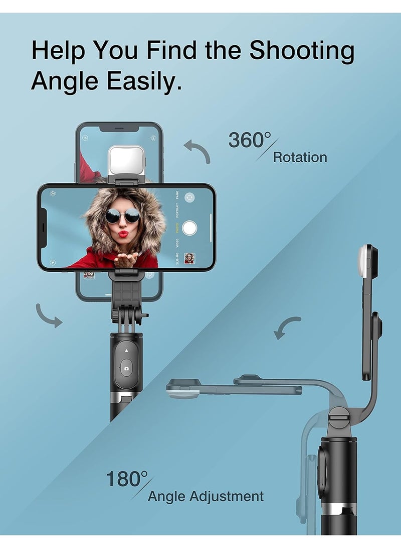 Selfie Stick with LED Light and Bluetooth Remote Long Tripod Stand with 360 Degree Rotation Compatible with All Smartphones - Image 4