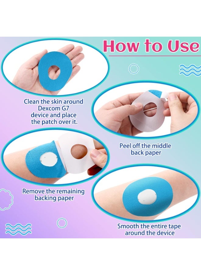 SYOSI 48 عبوة لاصقات لاصقة لجهاز استشعار G7 CGM، مقاومة للعرق، قابلة للتنفس، خالية من اللاتكس، لاصقة طويلة الأمد لمدة 10 أيام، بألوان متنوعة - Image 5
