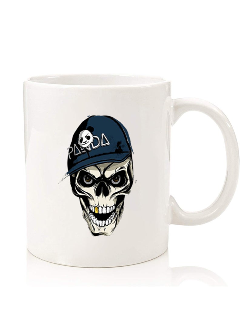 Theodor Premium Quality Two Sided Printed Coffee Mug Tea Cup For Home Office, Kids Men Women Panda skull - Image 1