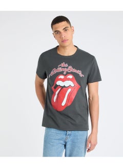 The Rolling Stones Vintage Logo T-Shirt Charcoal Grey