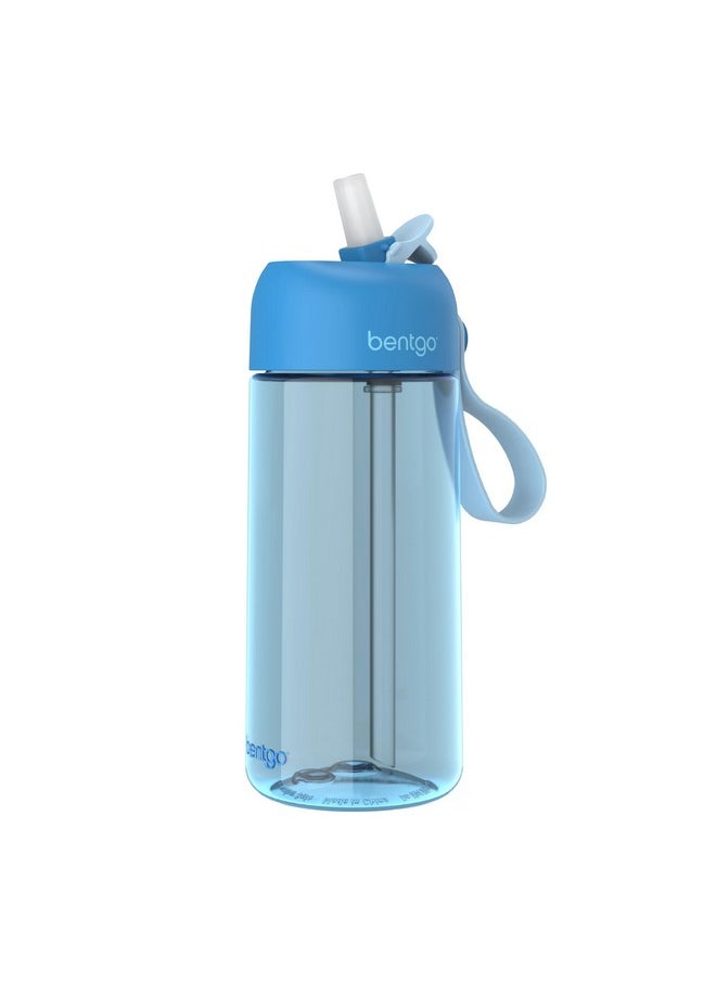 Bentgo - Kids Water Bottle - Leak-Proof, Durable Tritan, Bpa-Free 15 Oz. Cup For Kids/Toddlers Ages 3+ - Flip-Up Straw & Dishwasher Safe For School, Sports, Daycare & Camp (Blue) - Image 1