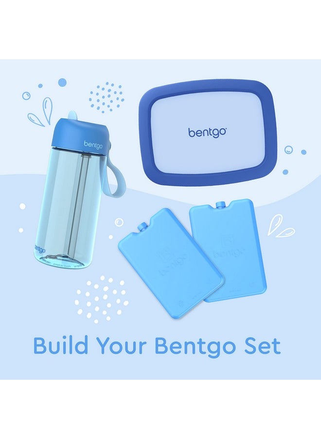 Bentgo - Kids Water Bottle - Leak-Proof, Durable Tritan, Bpa-Free 15 Oz. Cup For Kids/Toddlers Ages 3+ - Flip-Up Straw & Dishwasher Safe For School, Sports, Daycare & Camp (Blue) - Image 1