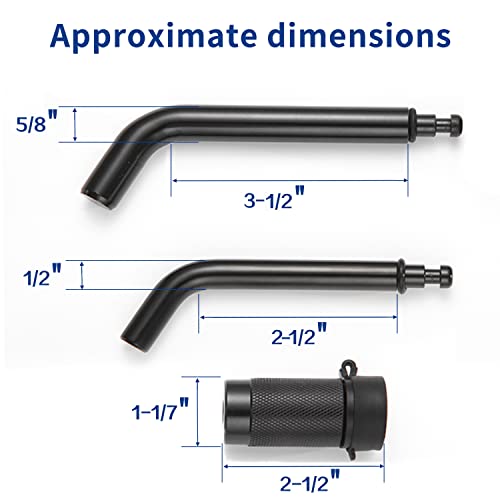 METOWARE Trailer Hitch Locks, 1/2" and 5/8" Diameter Dual Bent Pins for Class I-IV Hitches, Anti-Theft Hitch Lock for 1-1/4" 2" and 2-1/2" Receiver, Fits Towing Trailer Truck Car Boat RV (2 Pack) - Image 2