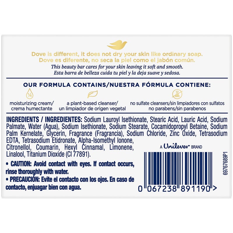 Dove Soap, Original Beauty Bar 3-in-1 Moisturizing Face, Body & Hand Soap, 4.75 Oz - Image 2