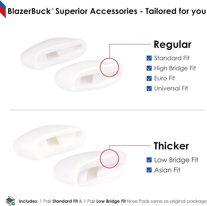BLAZERBUCK Replacement Nose Pads Nose Piece for Oakley Flak 2.0/Flak 2.0 XL/Flak 2.0 Asian Fit/Flak XS/Flak XXS Sunglasses - Image 4