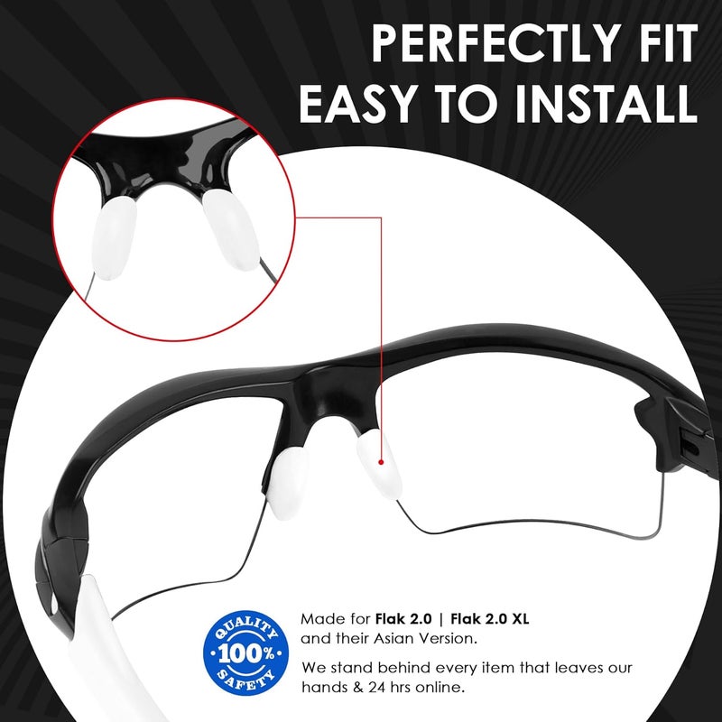 BLAZERBUCK Replacement Nose Pads Nose Piece for Oakley Flak 2.0/Flak 2.0 XL/Flak 2.0 Asian Fit/Flak XS/Flak XXS Sunglasses - Image 2