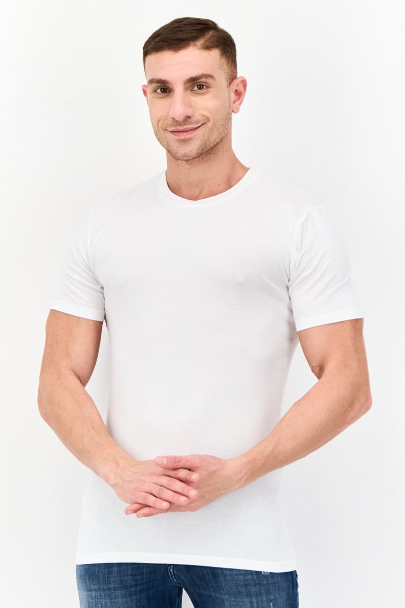 Tommy John Men 2 Pack Crew Neck Short Sleeve Plain Under Shirt, White - Image 1