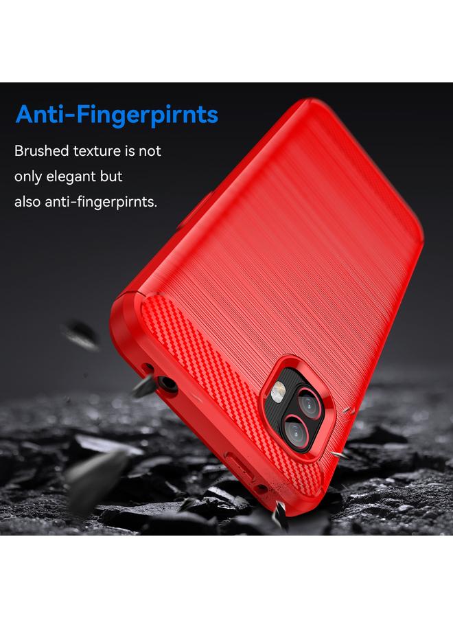 S-TOP Case For Samsung Galaxy Xcover6 Pro Brushed Texture Carbon Fiber TPU Phone Case - Image 3