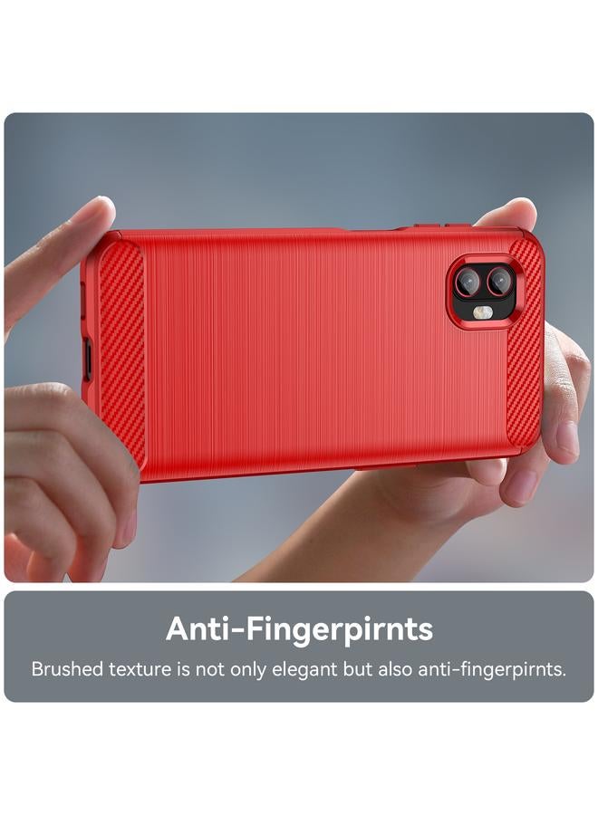 S-TOP Case For Samsung Galaxy Xcover6 Pro Brushed Texture Carbon Fiber TPU Phone Case - Image 5