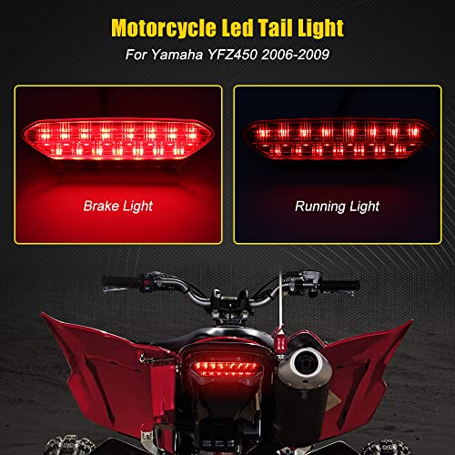 Akmties YFZ450 LED Tail Light Brake Rear Light for ATV 2006-2009 Yamaha yfz 450(Smoked 1pcs) - Image 2