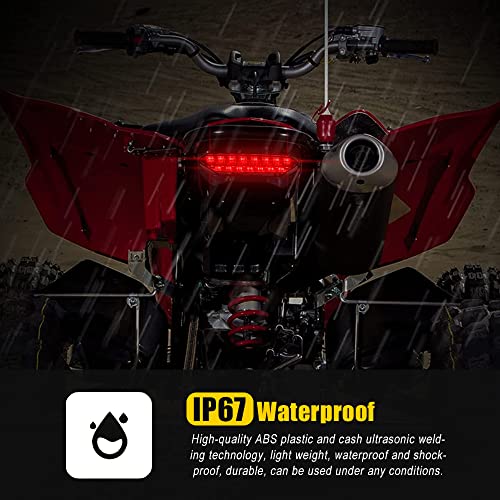 Akmties YFZ450 LED Tail Light Brake Rear Light for ATV 2006-2009 Yamaha yfz 450(Smoked 1pcs) - Image 5