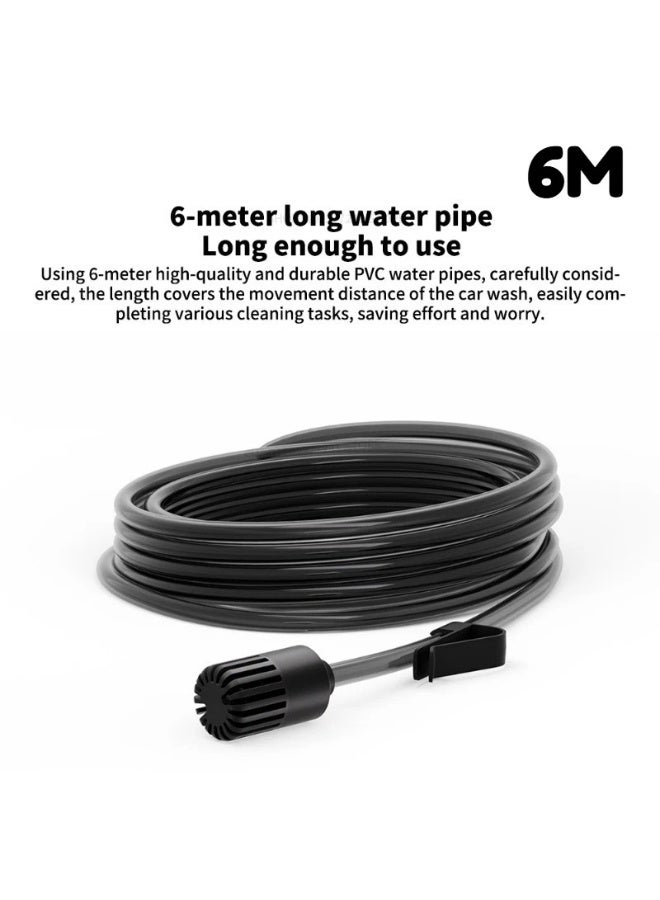 شاومي غسالة السيارات اللاسلكية Xiaomi Mijia 2 - ضغط عالٍ، وعاء رغوة سعة 250 مل، أنماط رش قابلة للتعديل، خرطوم مياه بطول 6 أمتار، بطارية مدمجة بسعة 2000 مللي أمبير، لون رمادي داكن - Image 2