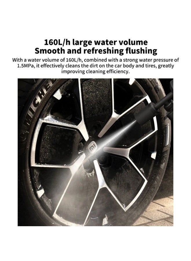 شاومي غسالة السيارات اللاسلكية Xiaomi Mijia 2 - ضغط عالٍ، وعاء رغوة سعة 250 مل، أنماط رش قابلة للتعديل، خرطوم مياه بطول 6 أمتار، بطارية مدمجة بسعة 2000 مللي أمبير، لون رمادي داكن - Image 3