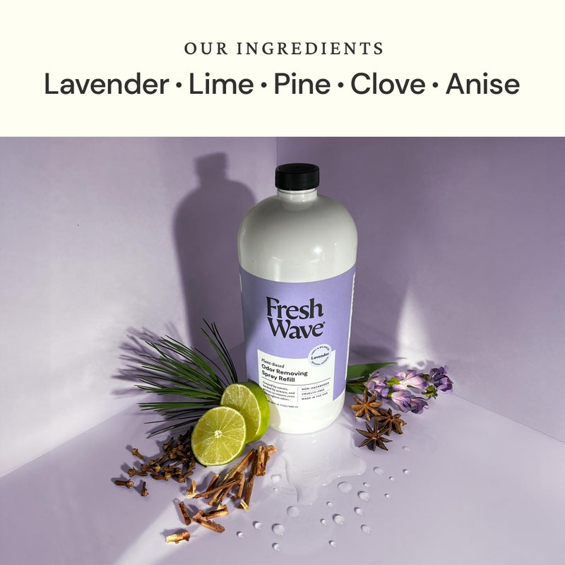 Fresh Wave Lavender Scent Odor Eliminator Spray & Air Freshener Refill, 32 fl. oz. - Image 2