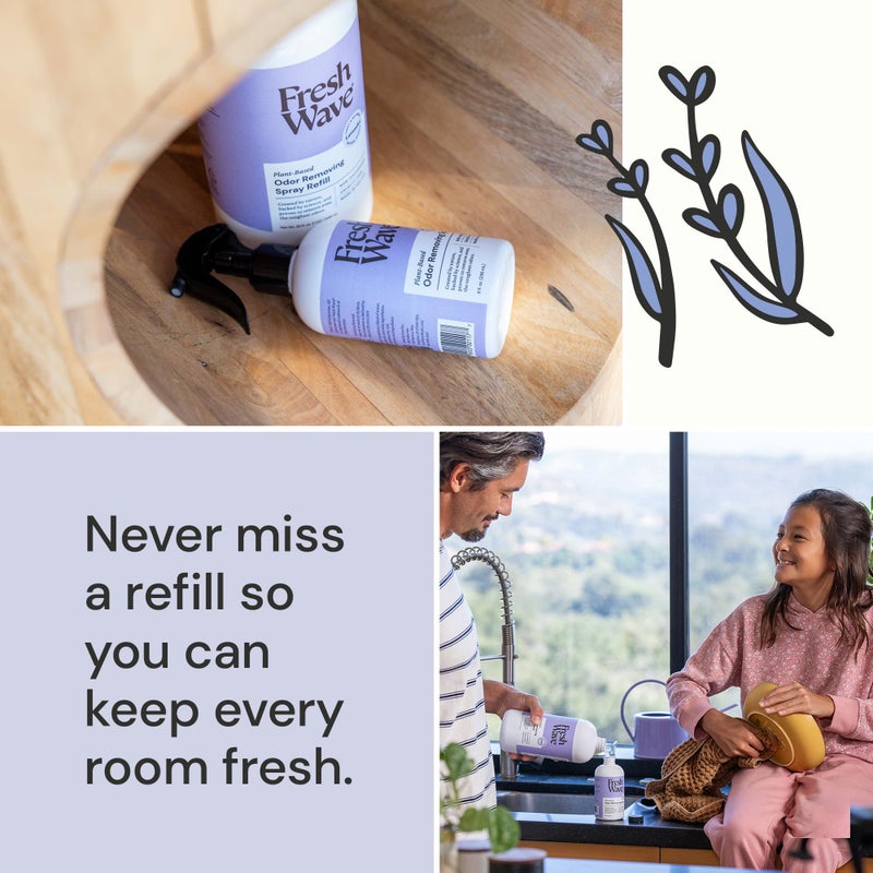 Fresh Wave Lavender Scent Odor Eliminator Spray & Air Freshener Refill, 32 fl. oz. - Image 3
