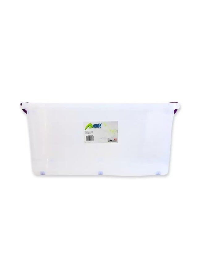 KOVAR Stackable Storage Container, Clear Plastic Box with Locking Lid (40L) - Image 3