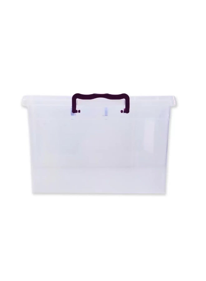KOVAR Stackable Storage Container, Clear Plastic Box with Locking Lid (40L) - Image 2