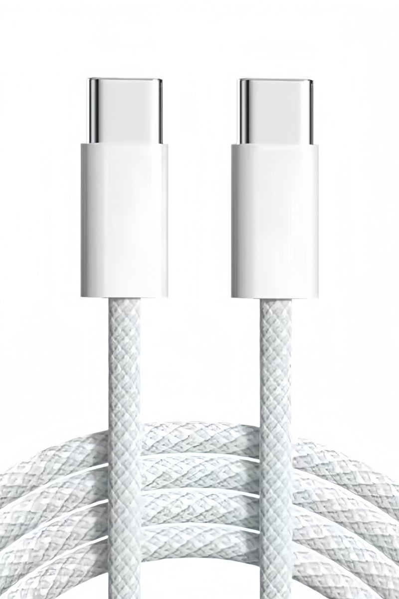 بلو هول كابل USB C إلى USB C 1 قطعة، شاحن سريع من النوع C بقوة 60 واط مضفر بالنايلون، كابل شاحن آيفون 15 16، كابل USBC إلى USBC لآيفون 15 16 برو بلس برو ماكس/آيباد برو/إير (1 متر) - Image 1