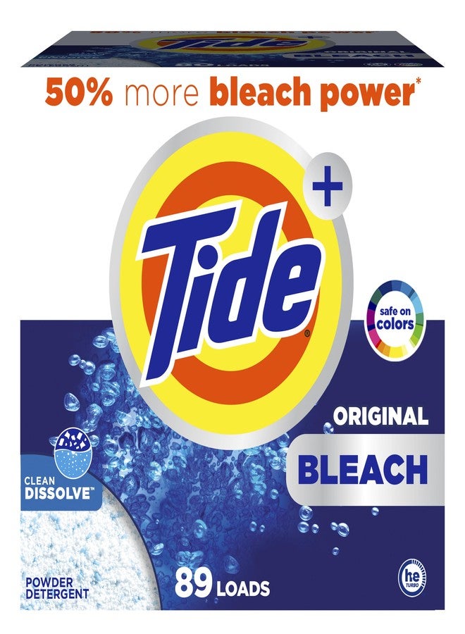 Tide Powder Laundry Detergent with Bleach Alternative, Original Scent, 89 Loads, 129 oz - Image 1
