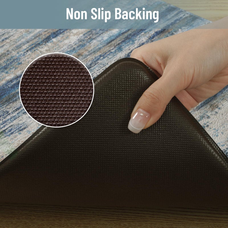KIMODE Kitchen Mats for Floor Anti Fatigue, 17"x47"+17"x29" Farmhouse Kitchen Rugs Sets of 2, Padded Kitchen Floor Mats, Comfort Standing Mats for Sink Laundry Office Desk Dark Blue Grey - Image 4