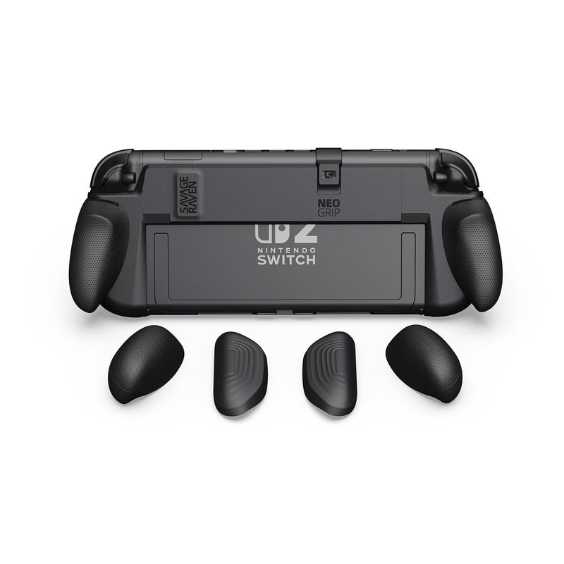 Savage Raven by Skull Co NeoGrip an Ergonomic Grip Hard Shell with Replaceable Grips to fit All Hands Sizes for Nintendo Switch 2 Black - Image 2