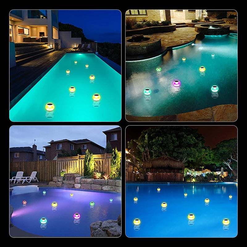 comfrt Solar Floating Pool Lights, Solar Water Floating Light Outdoor Waterproof Night Light Home Garden Pool Floating Decorative Light - Image 4