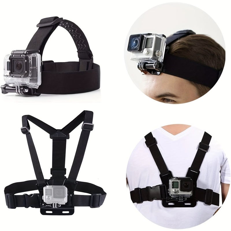 Adjustable Chest And Head Mount Kit Head Fixing Kit For Action Cameras - Image 4