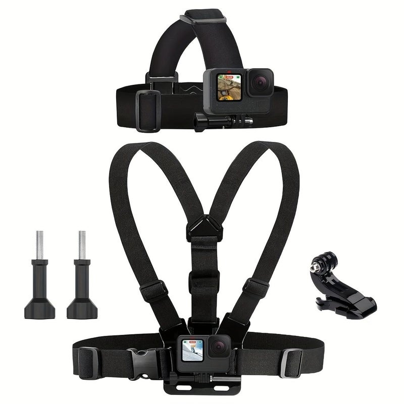 Adjustable Chest And Head Mount Kit Head Fixing Kit For Action Cameras - Image 1