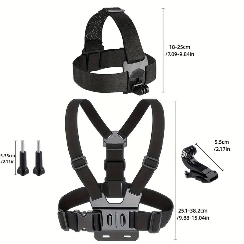 Adjustable Chest And Head Mount Kit Head Fixing Kit For Action Cameras - Image 2