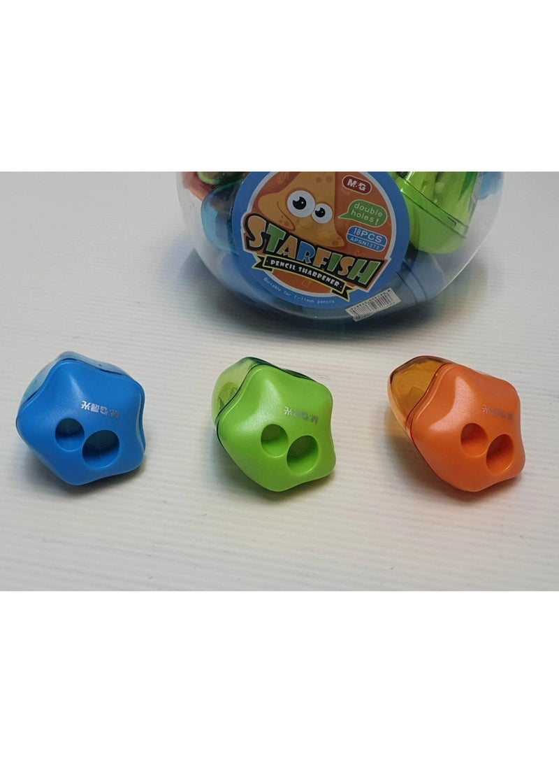 M&G 3 PCS Pencil Sharpeners, Dual Holes Compact Colored Handheld Pencil Sharpener, Colored Handheld Sharpener Suitable for Kids Home Office - Image 3