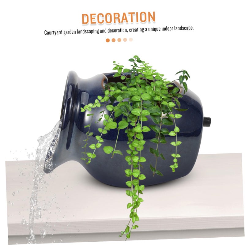 Ceramic Waterfall Fountain Jar for Outdoor Garden and Indoor Decor - Image 5