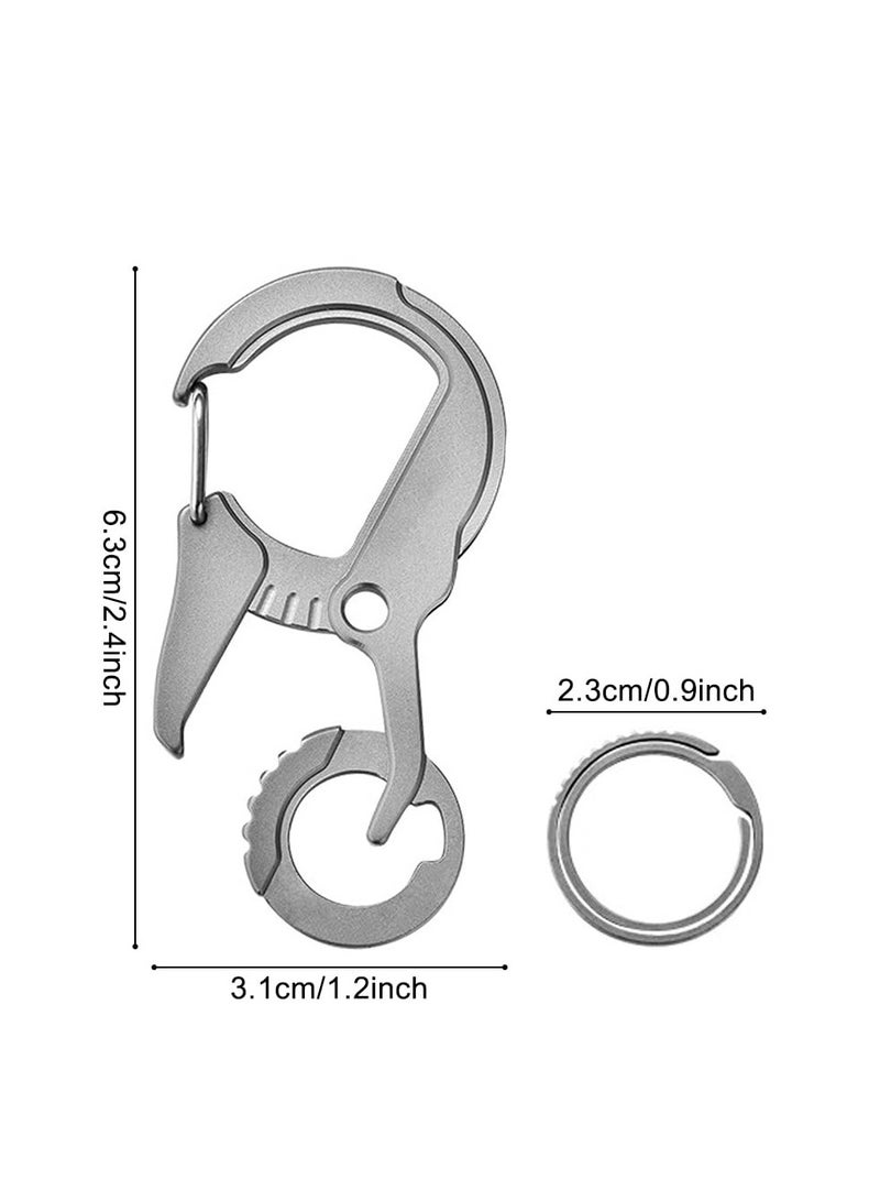 SYOSI Heavy Duty Key Chain Bottle Opener, Key Chains, Corrosion Protection Key Rings Unbreakable Key Clip with Bottle Opener for Home Office Camping, Carabiner Car Key Chains for Men and Women - Image 4