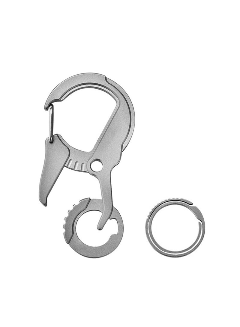 SYOSI Heavy Duty Key Chain Bottle Opener, Key Chains, Corrosion Protection Key Rings Unbreakable Key Clip with Bottle Opener for Home Office Camping, Carabiner Car Key Chains for Men and Women - Image 1