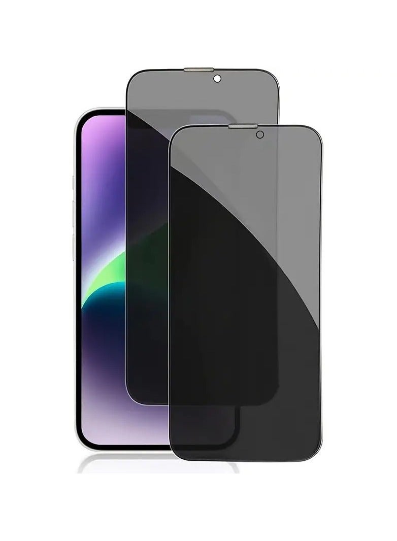 AS2 iPhone 14 Pro HD Anti-Spy Privacy Glass Protector for - 6.1 inch (2 Pack Set) - Image 3