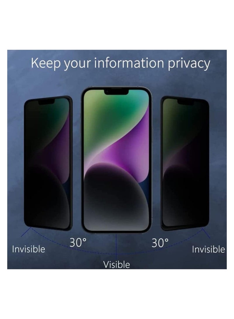 AS2 iPhone 14 Pro HD Anti-Spy Privacy Glass Protector for - 6.1 inch (2 Pack Set) - Image 4