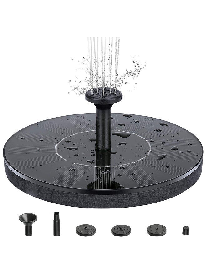 Generic Solar Fountain Pump Bird Bath Fountain Floating Fountain for Pools with 4 Spraying Nozzles Courtyard Landscape Fountain Outdoor Garden Pond Fountain  - Image 1