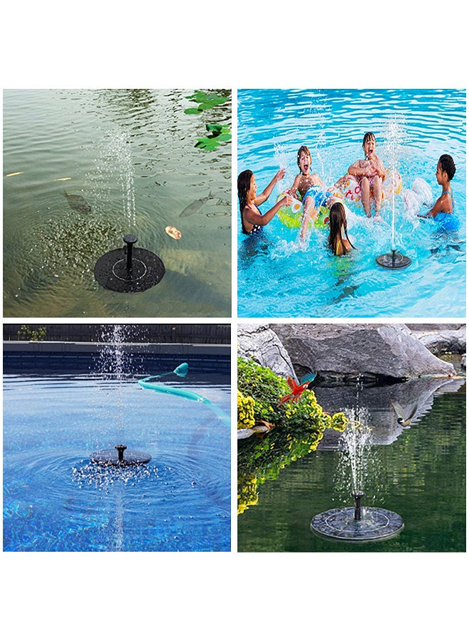 Generic Solar Fountain Pump Bird Bath Fountain Floating Fountain for Pools with 4 Spraying Nozzles Courtyard Landscape Fountain Outdoor Garden Pond Fountain  - Image 5