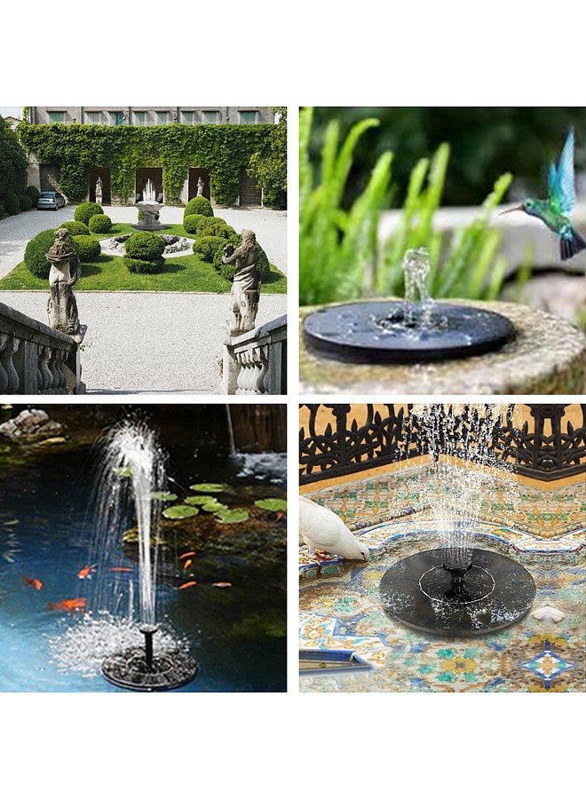Generic Solar Fountain Pump Bird Bath Fountain Floating Fountain for Pools with 4 Spraying Nozzles Courtyard Landscape Fountain Outdoor Garden Pond Fountain  - Image 3