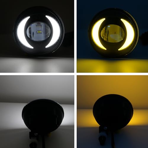 Shocklight LED Circular Fog Lighs Fit For 20072014 Chevy Suburban Avalanche 20072013 Tahoe Camaro 20152017 Colorado Silverado 20072016 GMC Acadia Yukon Sierra Canyon With DRL Turn Signal - Image 3