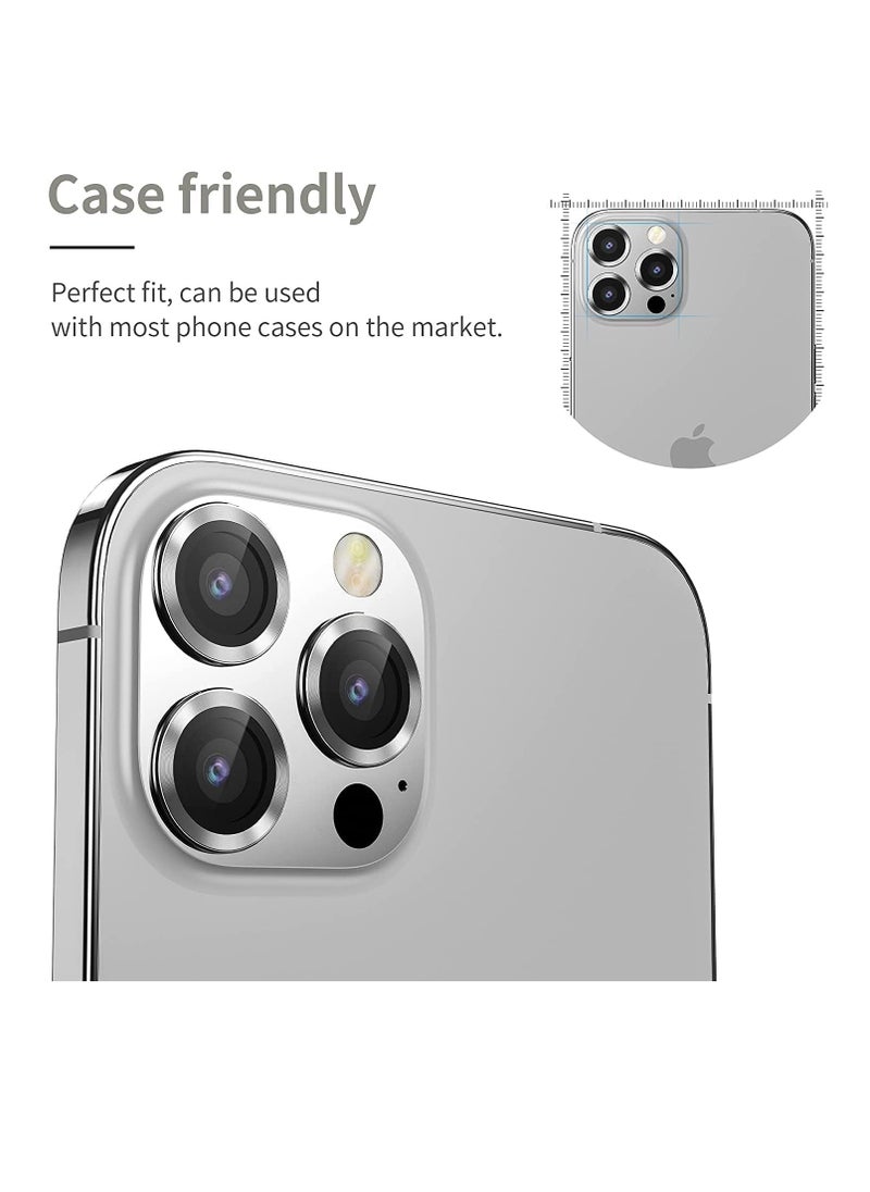 ماركة غير محددة - Premium Camera Lens Protector for iPhone 14 PRO MAX – Easy Installation and Removal -silver - Image 1