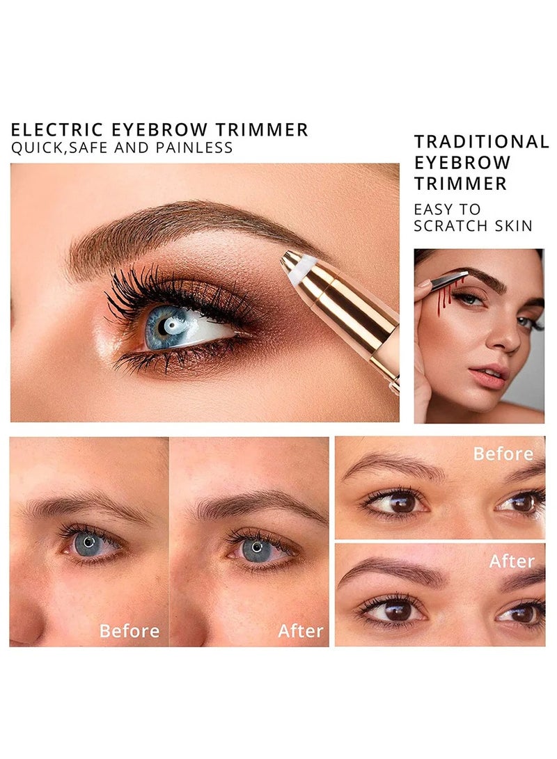 AROAQ 2 in 1 Women's Electric Epilator USB Charging Portable Hair Remover Bikini Painless Shaver for Women Body Facial Eyebrow Trimmer - Image 2