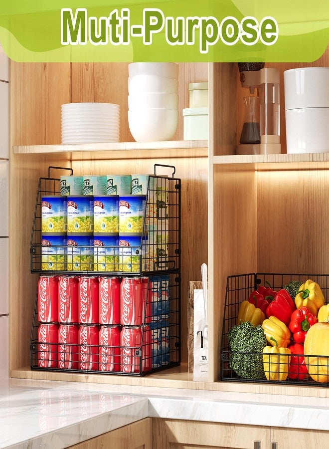 Jakyitvi 3 Pack XXL Stackable Wire Baskets, Large Storage Bins for Onion, Potato, Vegetable, Fruit, Snack, Pantry Baskets for Kitchen Cabinet Countertop, Pantry Organizers and Storage Solutions - Image 4