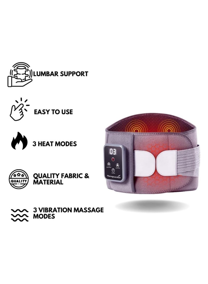 general Wireless Quick Heating Pad, Heating Band Back, Portable Vibrating Massage Heating Pad for Lower Back Pain, Belly Wrapped Rechargeable Battery with Auto Shut-Off for Lumbar, Abdominal Cramps - Image 3