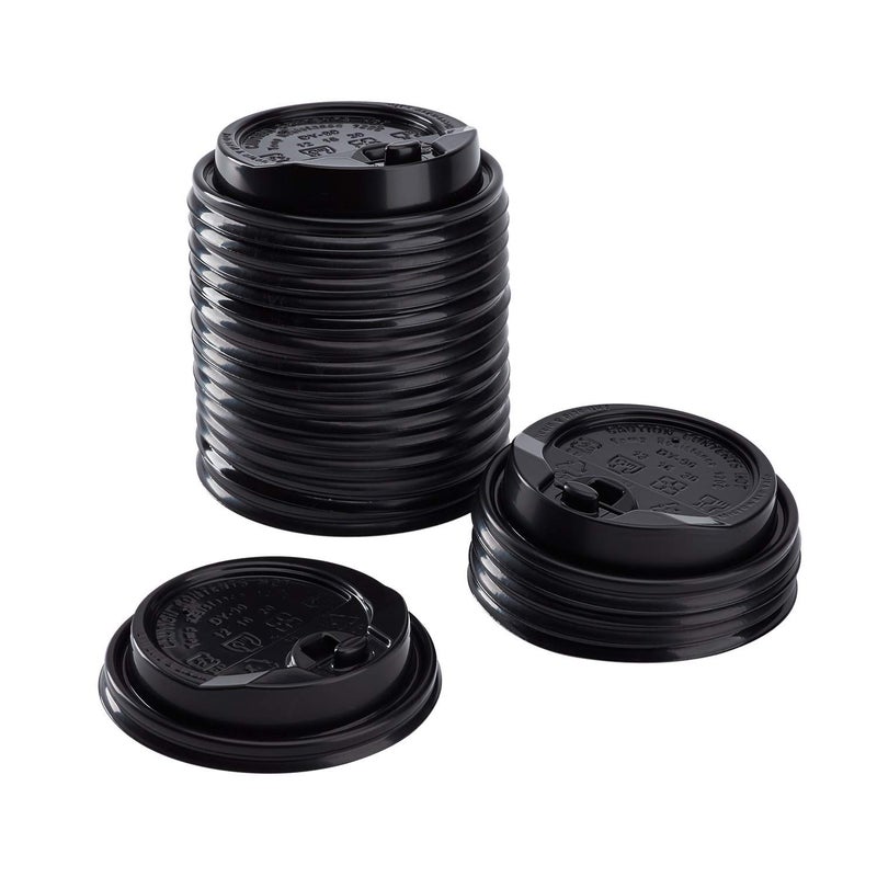 C-KDL516B-E 10-24 oz 90mm Enclosure Lids - Black (Case of 1000)