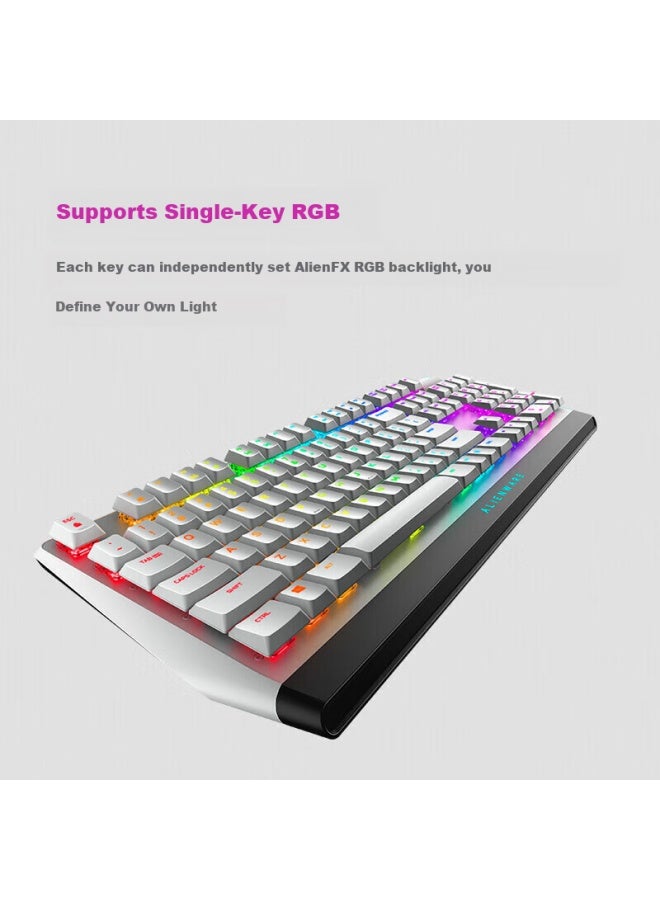 Alienware 610m+510k+520h Gaming And Esports Three-piece Set Rgb High-end Peripherals Holiday Gift White - Image 5